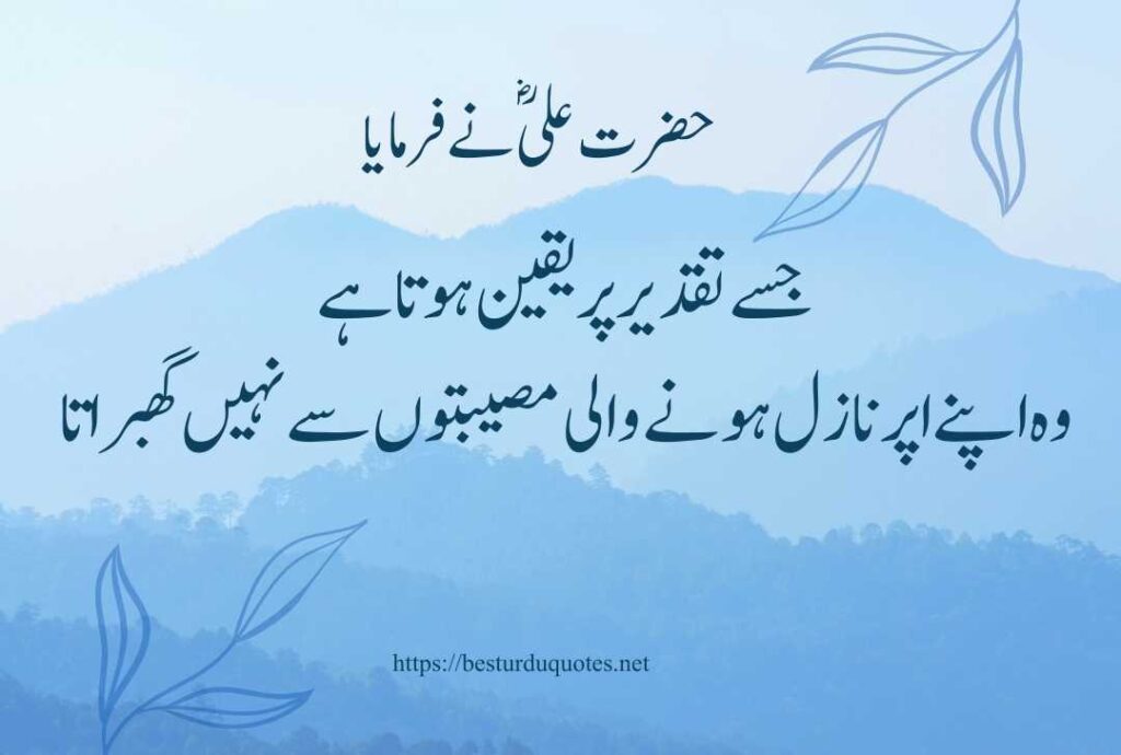 Hazart Ali R.A Urdu Quotes