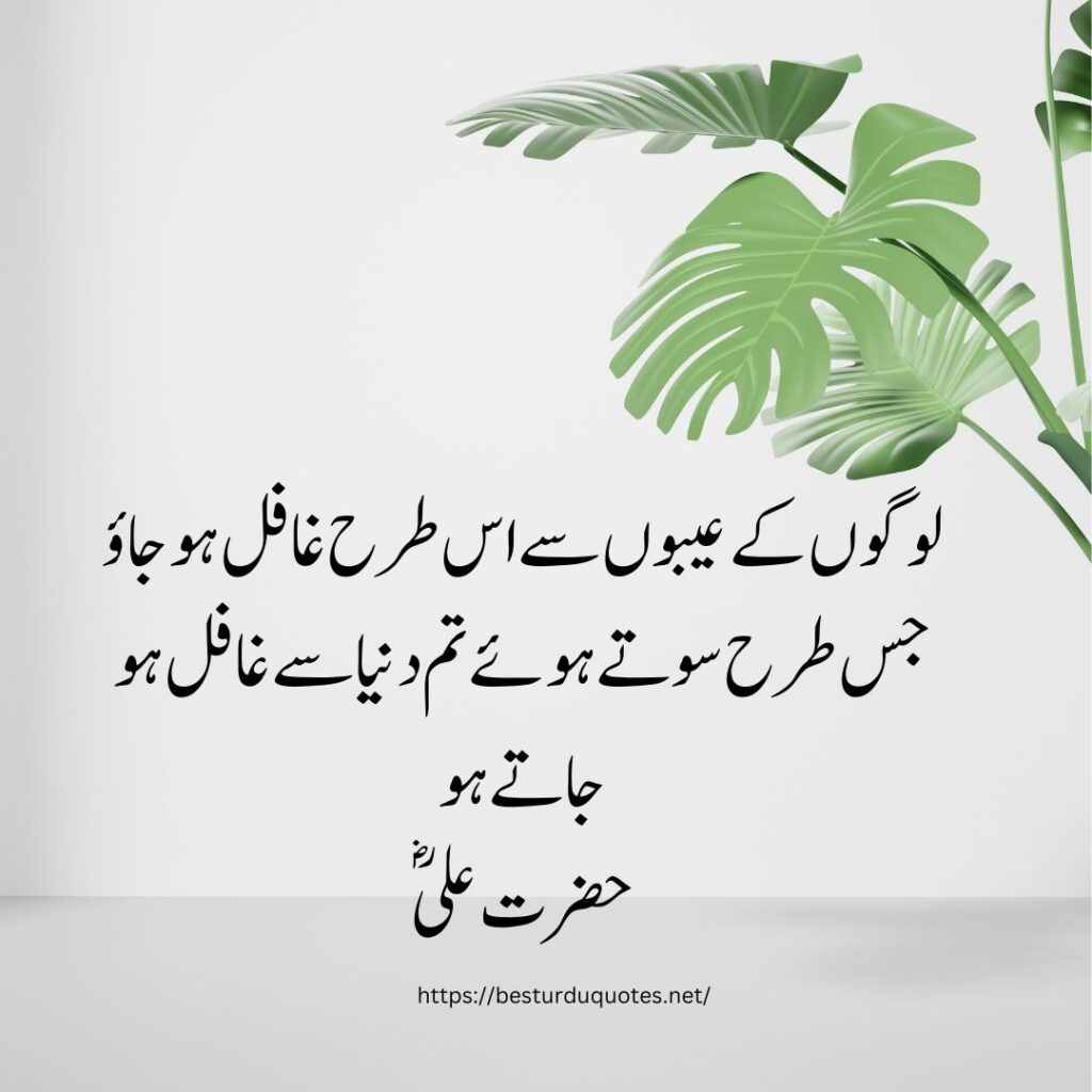 Urdu Quotes of Hazart Ali R A