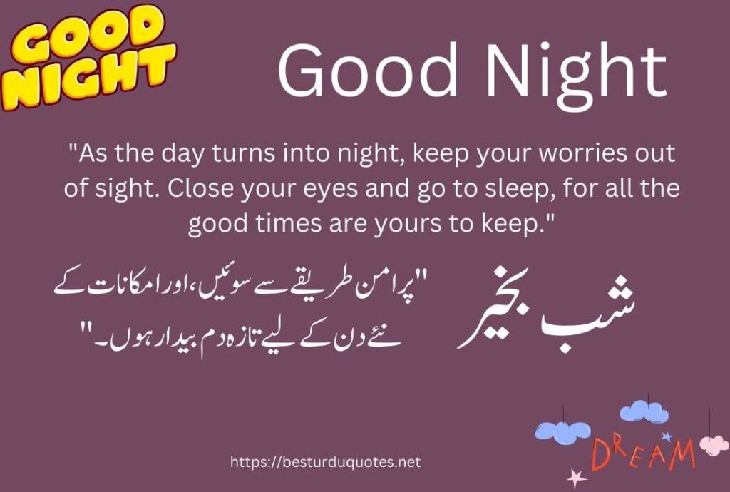 Good Night Urdu Quotes