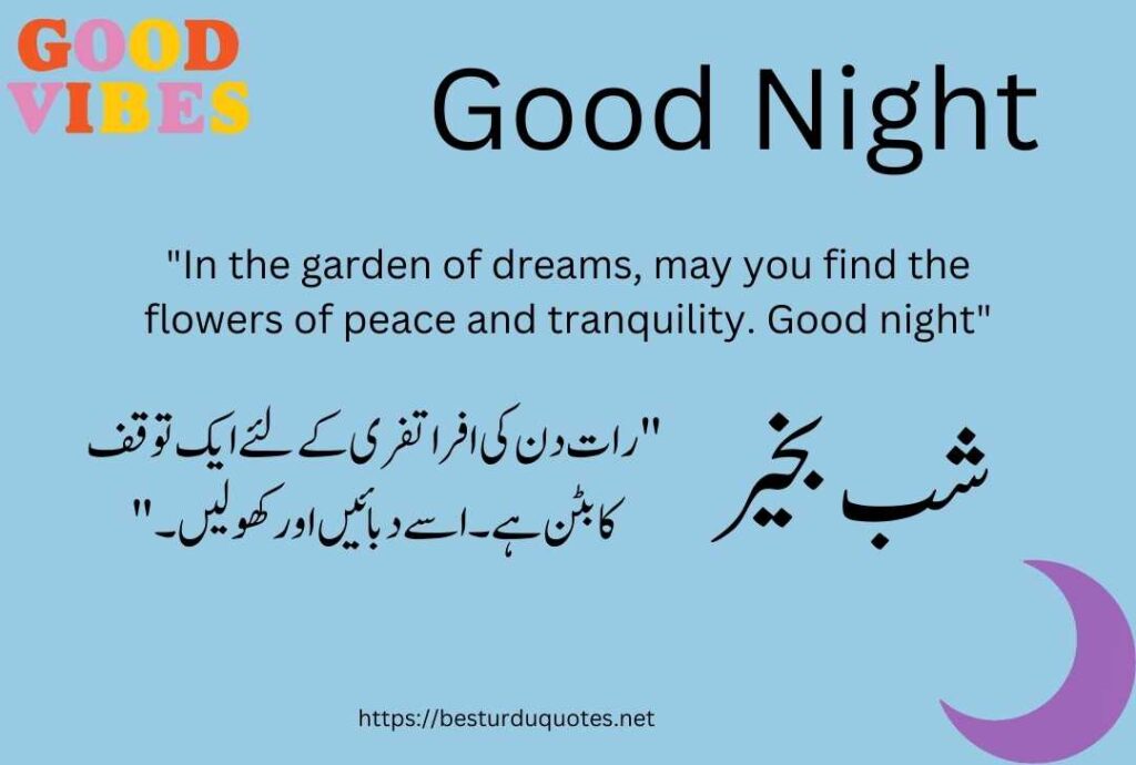 Good Night Urdu Quotes