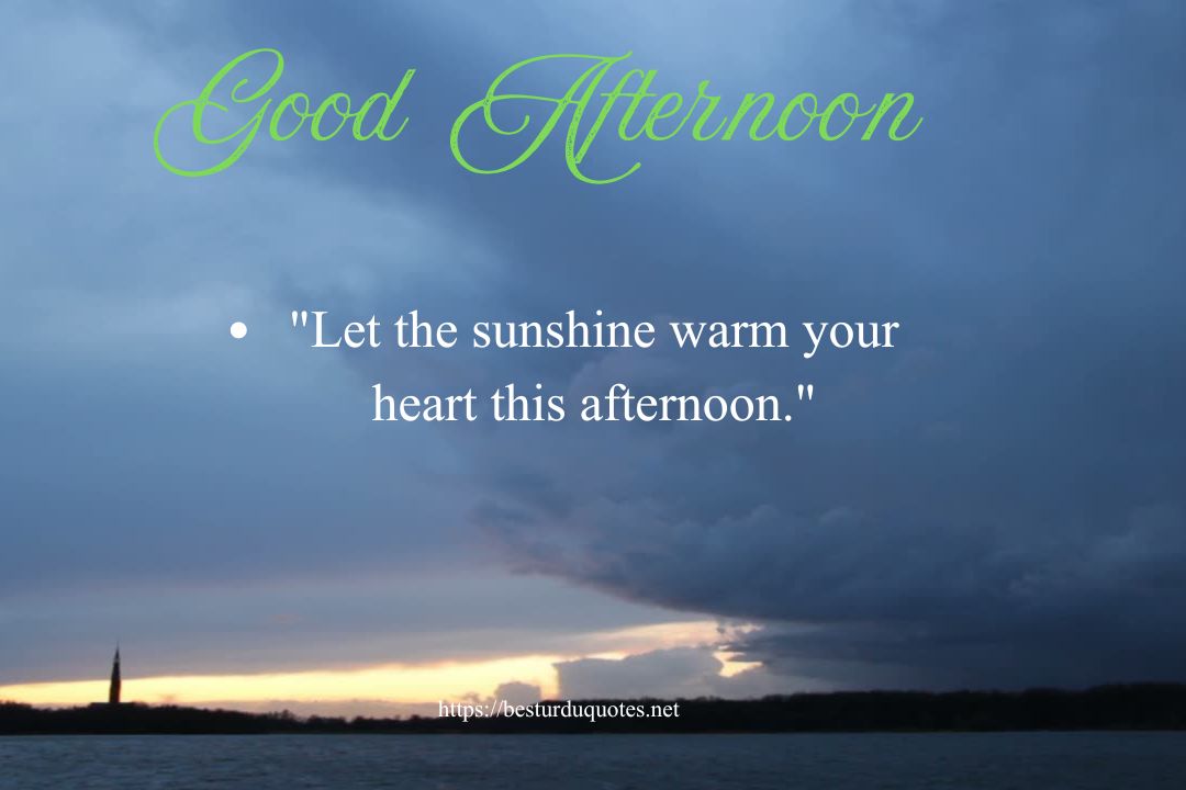 The Significance of Saying Good Afternoon