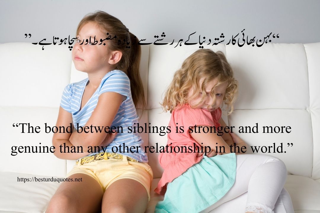 Sister Quotes in Urdu Celebrating the Bond of Love and Friendship