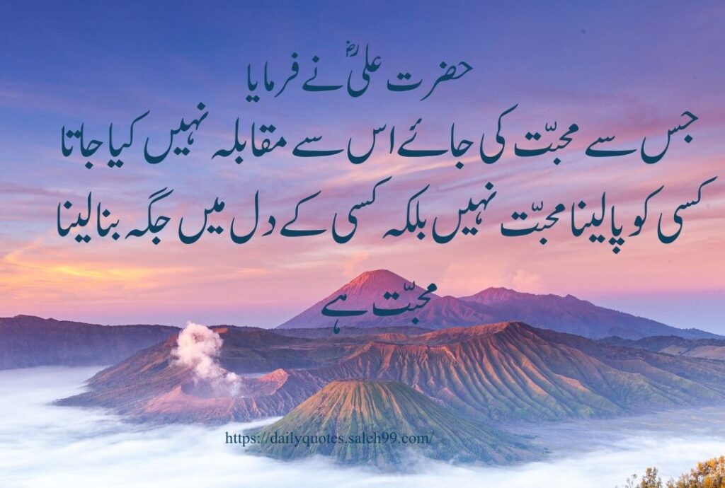 Mola Ali Quotes in Urdu