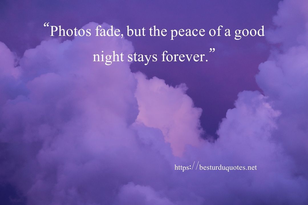 Good Night Photos and Quotes