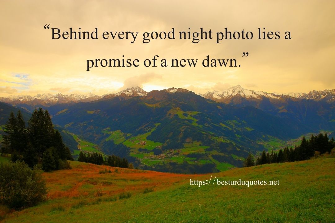 Good Night Photos and Quotes