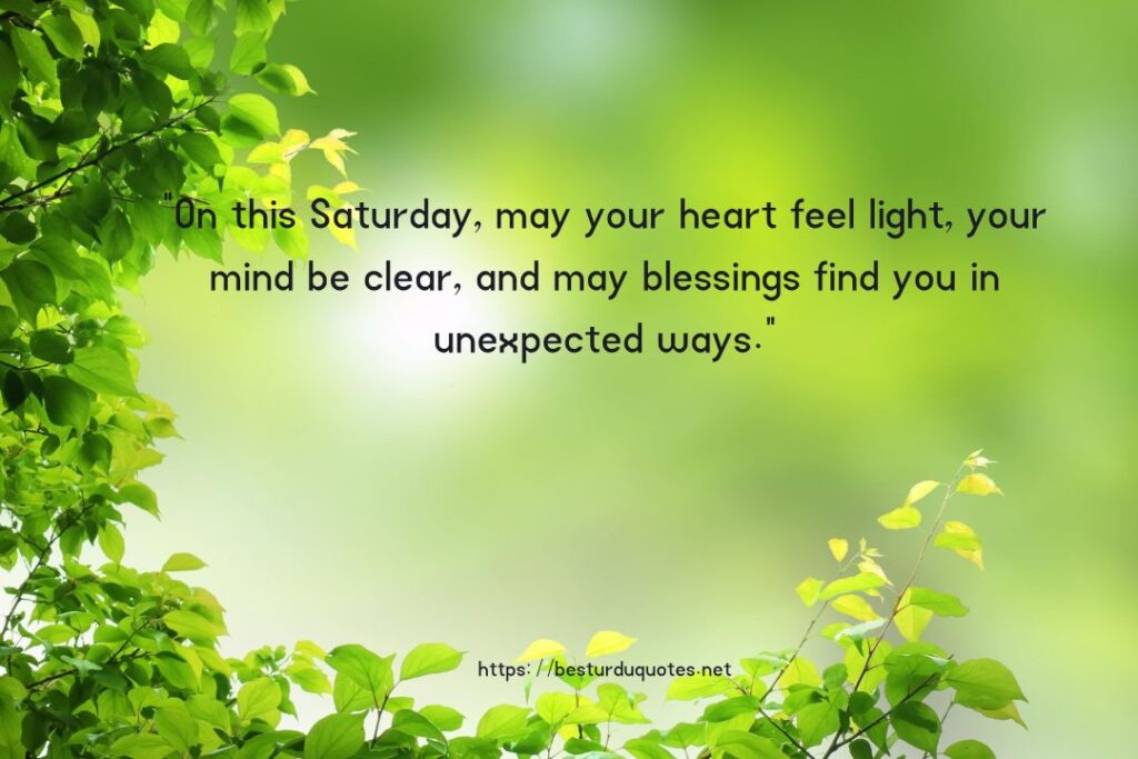 200 Saturday Blessings For 2024